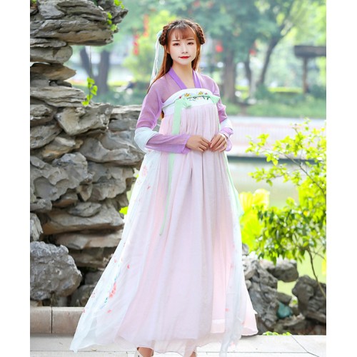 Women's hanfu chinese traditional classical dance fairy  Korean drama cosplay  hanbok robes